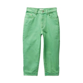 Versace Capri Jeans - Dames - Cropped Jeans - Groen - W27 - Leer - Jeans