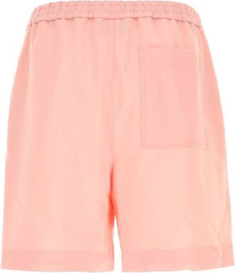 Loewe Mens Pink Wool Bermuda Shorts Coral