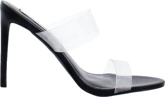 Steve Madden Clarabeth Heeled Sandal Black / Clear CLAR16S1-027 Womens