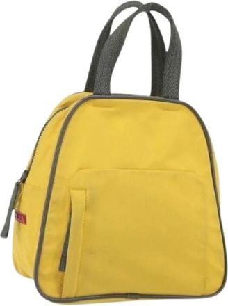 Prada Pre-owned Mini Bags, female, Yellow, Size: ONE SIZE Pre-owned Vintage Nylon Mini Bag