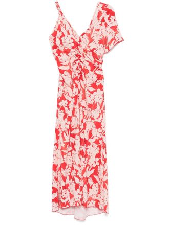 Victoria Beckham Maxi-jurk met bloemenprint - Rood