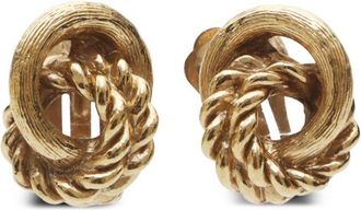 Dior 2000s oorclips met gedraaid detail - Goud