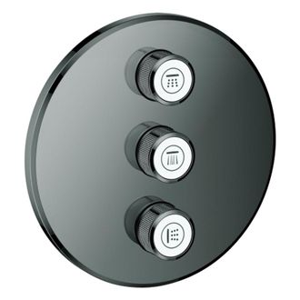 GROHE V&aacute;lvula Triple Empotrada Smart Control 29122 Fms Redonda Grafito Duro