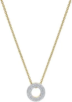 LuvMyJewelry Small Bubble Initial Letter 14K Yellow Gold Diamond Pendant Necklace in Gold O at Nordstrom