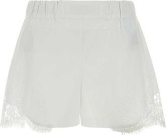 Versace White Lace Insert Shorts