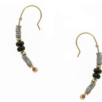 Olivia Welles Beaded Drop Earrings in Black at Nordstrom Rack