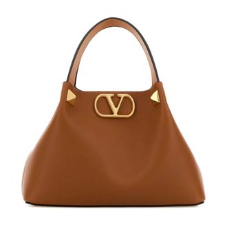 Valentino Garavani Handbags, female, Brown, Size: ONE SIZE VLogo Signature Small Bag
