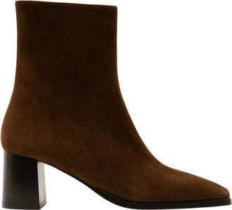 Parall&egrave;le Carlo Enkellaars - Dames - Laarzen met Hak - Bruin - 39 1/2 EU - Leer - Schoenen