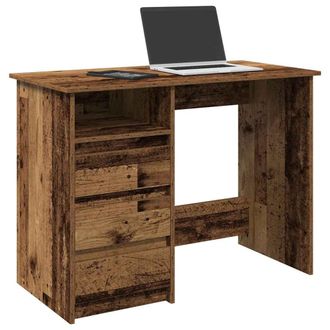 Berkfield Home Desk Old Wood 102x50x75 cm Engineered Wood in Brown | Size: 102 x 50 x 75 cm