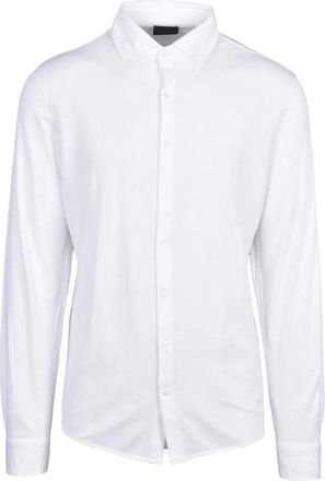 Ambrosio White Cotton Button-Down Shirt