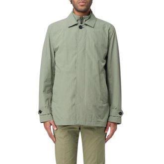Fay Single-Breasted Coats, male, Green, Size: 2XL Fay Coats Green