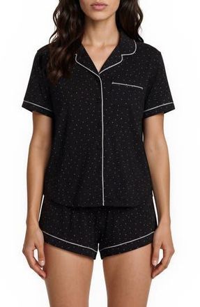 Flora Nikrooz Gabriella Printed Short Pajamas in Black at Nordstrom Rack, Size X-Large