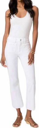 Paige Womens Mason Crop Bootcut Jeans In White