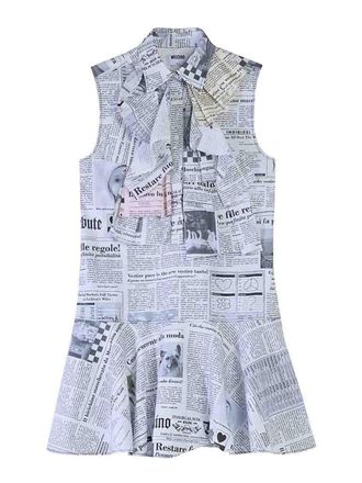 Moschino Short Newspaper Dress
