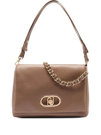 Liu Jo LaPuffy grote gevlochten crossbodytas met ketting - Beige