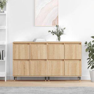 vidaXL Vidaxl - Aparadores 2 Piezas Madera Contrachapada Color Roble Sonoma