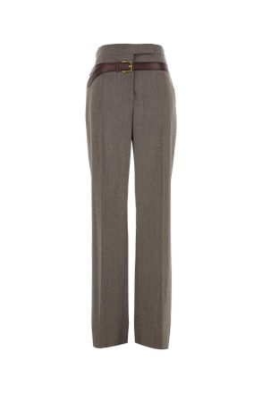 Prada Melange Cappuccino Tech Wool Pant