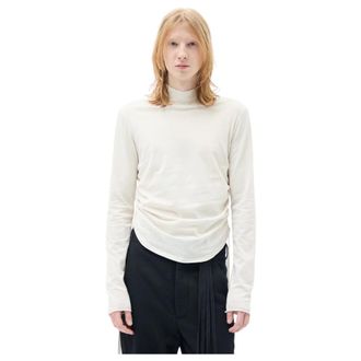 Ann Demeulemeester Top Collo Mock Lenart Stropicciato - - Tops - Uomo - Bianco - M