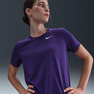 Nike Womens Dri-FIT T-Shirt in Purple | DX0687-548