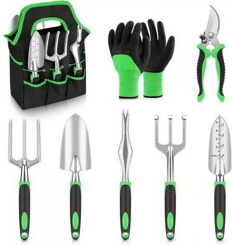 OEM Juego De Herramientas De Jardiner&iacute;a De 8 Piezas, Juego De Herramientas Manuales Todo En Uno Con Bolsa De Transporte Resistente Para Su Almacenamiento