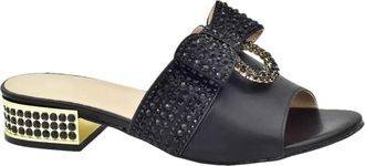 Generic Womens Low Heels Slip On Sandals and Handbag Matching Set Rhinestone Bow Decorated for Wedding Bride Party