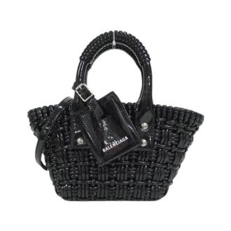 Balenciaga Pre-owned Mini Bags, female, Black, Size: ONE SIZE Pre-owned Bistro Patent Leather Handbag
