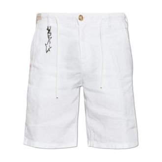Paul & Shark Paul & Shark, Casual Shorts, male, White, Size: 2XL Linen Shorts