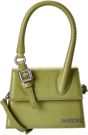 Jacquemus The Chiquito Medium Lizard-Embossed Leather Shoulder Bag
