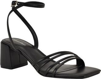 Calvin Klein Pazey 2 Ankle Strap Sandal in Black at Nordstrom, Size 8.5
