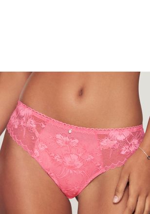 Lascana String LASCANA, Damen, Gr. 40/42, pink, Spitze, Obermaterial: 87% Polyamid, 13% Elasthan, k&ouml;rpernah, Unterhosen String, rundherum aus floraler, dezent