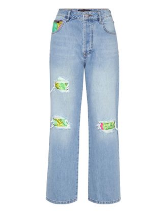 Philipp Plein Denim Broek Losjes New Baroque
