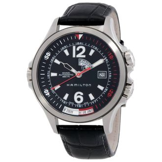 Hamilton Khaki Navy World Time GMT Automatic Black Dial Watch H77555735