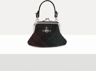 Vivienne Westwood Mini Granny Frame Purse Harris Tweed Check Dark-check One Size Women