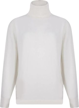 P.A.R.O.S.H. Lime 25 High Neck Truien - Dames - Coltruien - Wit - XS - Truien & Vesten