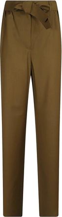 Max Mara Tapered Broeken - Dames - Broeken - Groen - 2XS - Broeken