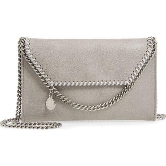 Stella McCartney Mini Falabella Shaggy Dear Faux Leather Crossbody Bag in Light Grey at Nordstrom