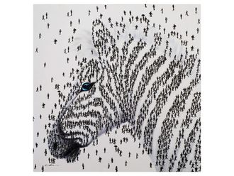 Schubiger M&ouml;bel Bild Zebra Aus Menschen 2