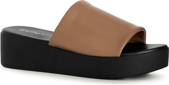 City Chic Flatform Luna Slide Sandal in Beige at Nordstrom Rack, Size 12