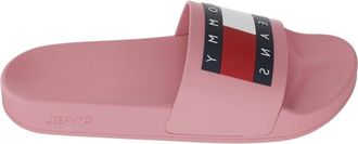 Tommy Jeans Roze Flag Pool Slides Flip Flops - Dames - Sandalen - Roze - 40 EU - Schoenen