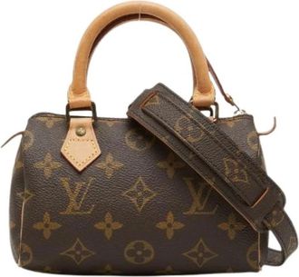 Louis Vuitton Pre-owned Mini Speedy Monogram Handbag - Dames - Vintage Mini Tas - Bruin - ONE Size - Leer - Vintage