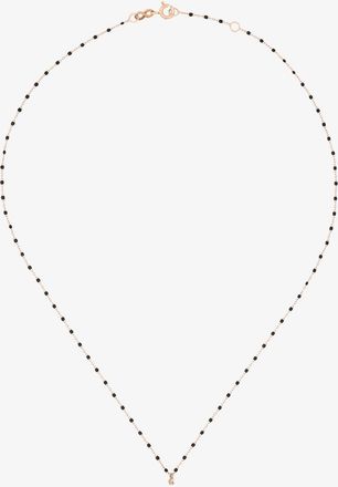 Gigi Clozeau 18K Rose Gold 40 CM Beaded Diamond Necklace - Womens - Resin/18kt Rose Gold