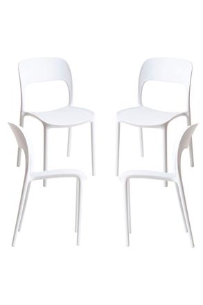 Regalos Miguel Regalos Miguel - Packs Sillas Jard&iacute;n - Pack 4 Sillas Inis - Blanco