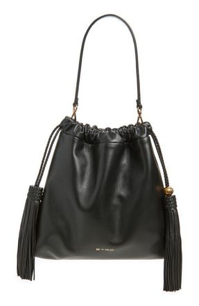 Etro Medium Kalispera Tassel Leather Shoulder Bag in Black at Nordstrom