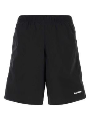 Jil Sander Black Stretch Nylon Swimming Shorts