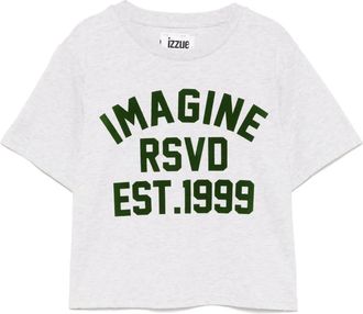 Izzue graphic T-shirt - women - Cotton - S - Grey