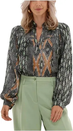 Summum Dames, Blouses & Shirts, Veelkleurig, Maat: XS Viscose