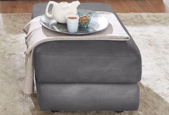 CALIA ITALIA Hocker »Gaia, in edlem Design und mit erstklassigem Sitzkomfort« aus pflegeleichtem Luxus-Microfaser Ginevra Hydro Care