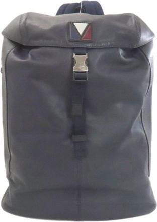 Louis Vuitton Navy Leather Backpack (Pre-Owned)
