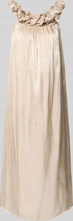 Vero Moda Relaxed Fit Midikleid mit Zierbesatz Modell Turino in Gold, Gr&ouml;&szlig;e 38