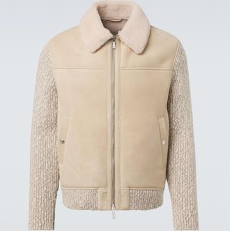 Eleventy Chaqueta en mezcla de lana con ante